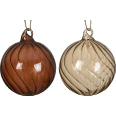 Decoris lasinen joulupallo