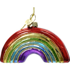 Decoris Rainbow glass ochre ornament