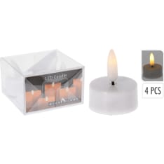 H&S 4 pcs white led candle