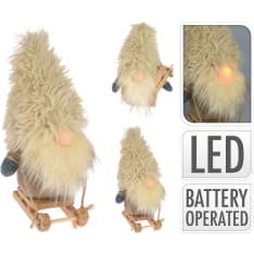 H&S 15x11x23cm led tonttu