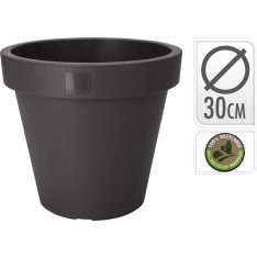 KM dark gray plastic pot