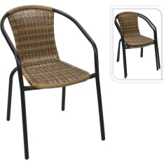 H&S Garden chair stackable brown