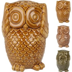 H&S 11x10x16cm owl statue