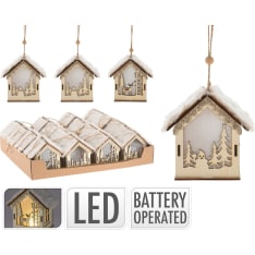 H&S 9x7x10cm hanging led house decoration