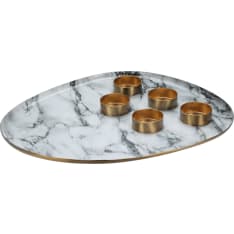 H&S 29.5x25.5cm glitter cup plate