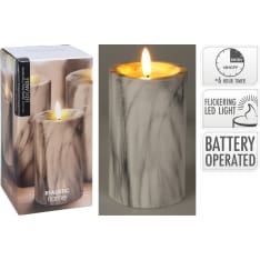 H&S 75x125mm marmori led kynttilä