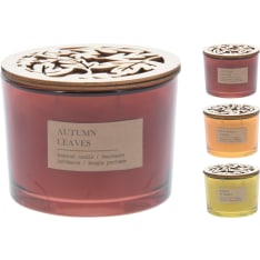 H&S 11x11x8cm scented candle glass