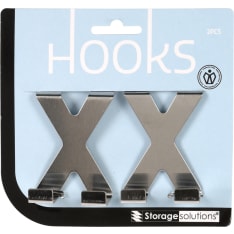Storage Solutions 2pcs chrome X door hook