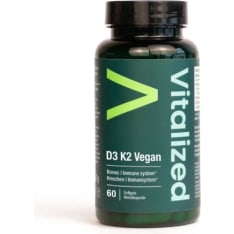 Vitalized D3 K2 Vegan 60 Softgels food supplement