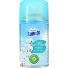At Home Scents Automatic Refill Fresh Cotton Linen 250ml täyttöpakkaus