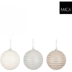 Mica pearl Christmas bauble