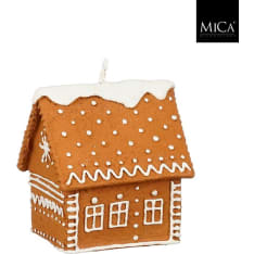 Mica gingerbread house candle