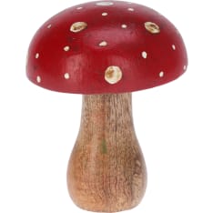 H&S wooden decorative mushroom