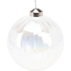 H&S transparent glass Christmas bauble