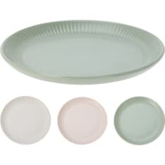 Plate stoneware gres 22 cm 3 assortment