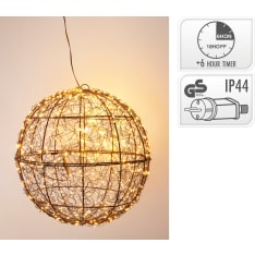 H&S 35cm metallinen valopallo