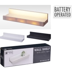 H&S seinähylly LED-valolla