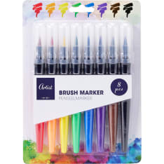 Artist Brush Marker Set 8 kpl sivellintussisarja