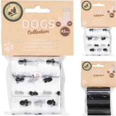 Dogs 0150 3x15pcs  assorted dog waste bags