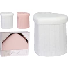 H&S heart-shaped storage ottoman
