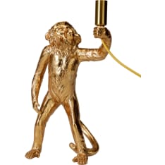 H&S 38cm gold monkey table lamp