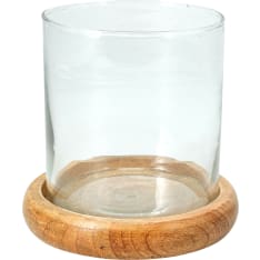 H&S mango wood candle lantern