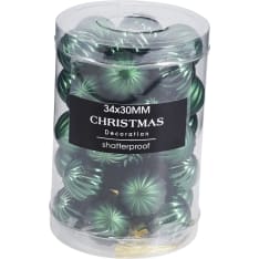 H&S 34-piece Christmas bauble set