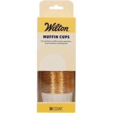 Wilton valkoinen kultareunalla 50kpl muffinivuoat