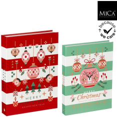 Mica striped Christmas book decorative box