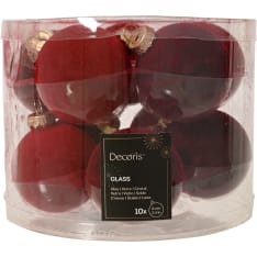 Decoris set of 10 Christmas baubles