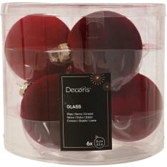 Decoris set of 6 Christmas baubles