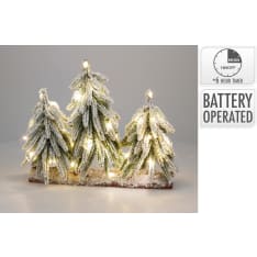 H&S frosted fir trees with LED lighting