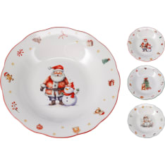 22 cm Christmas plate, 3 different designs (assortment)