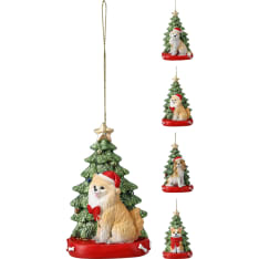 H&S Christmas dog branch decoration
