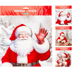 Window Sticker: Santa Flocked window sticker