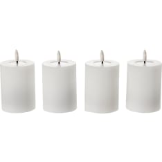 H&S kauko-ohjattava 4kpl Led-pilarikynttilä