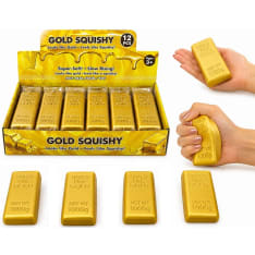 Squeeze Gold Bar 13 x 5.5 x 3.5 cm squeezable gold bar fidget toy