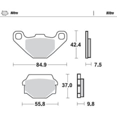Moto-Master Jarrupalat Kawasaki: taakse KLR650 1989-2003, Husaberg all models <1