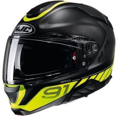 HJC Helmet RPHA 91 Rafino Black/Fluo Yellow MC3HSF