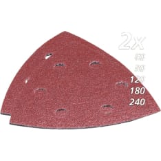 Makita B-21618 Sandpaper set, sandpaper triangle, K60, 80, 120, 180, 240, x2pcs, red