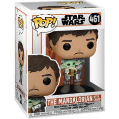 Funko POP Vinyl SW Mandalorian Mando Holding C