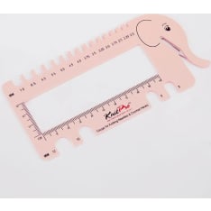 KnitPro needle gauge with thread gauge