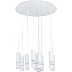 EGLO Bernabeta 58 cm 10x4,6W GU10 valkoinen LED riippuvalaisin