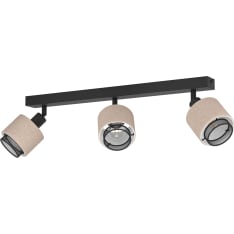 Eglo 3-Os Rosley Musta/Pellava ceiling spot