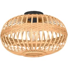 Eglo Amsfield 40W 45cm rattan/black ceiling lamp