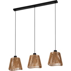 Eglo 3-Os Naturlavister Musta/Rusk riippuval 3