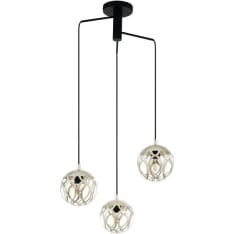 EGLO MIRTAZZA 3XE27 black/champagne pendant lamp