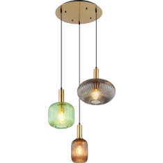 Globo Normi 3-piece pendant light
