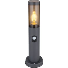 Globo Boston IP44 outdoor pole light with 45cm sensor