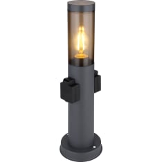 Globo Boston IP44 45cm outdoor pole light with two plugs